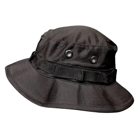 Salty Crew Alpha Tech Black Adjustable Boonie Hot Weather Type II Size 7.5 7 1/2 - Picture 5 of 8